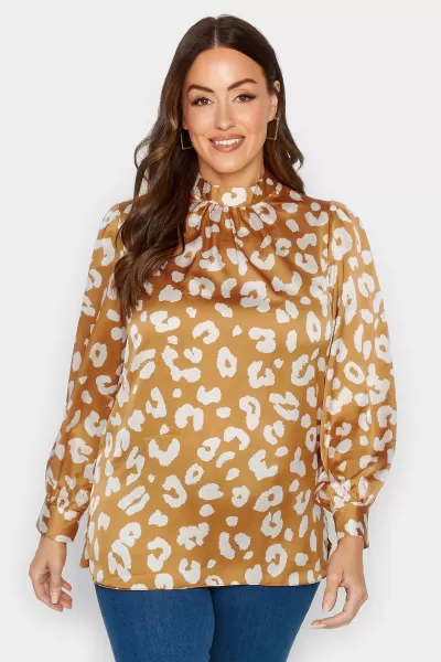 Image of M&Co Cowl Neck Blouse Black Chain