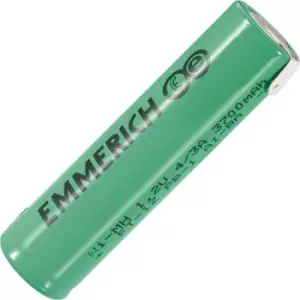 Image of Emmerich 255037 NiMH 4/3 A Size 1.2V 3700mAh Rechargeable Battery ...