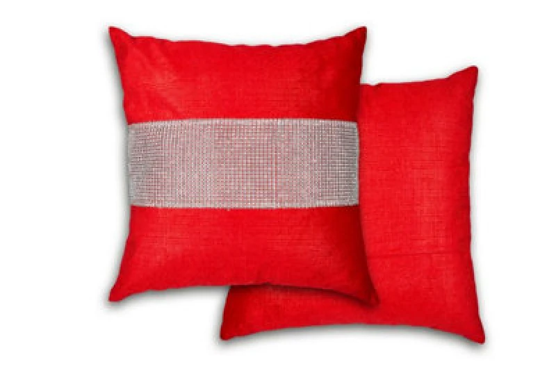 Image of Melia Cushion Cover In Red Red