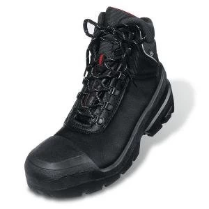 Image of Uvex Quatro Boot Leather Upper PUR Sole Size 9 Wide Fit Black Ref