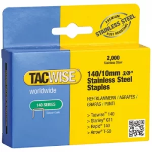 image of Tacwise 1217 140 Stainless Steel Staples 10mm (Pack 2000)