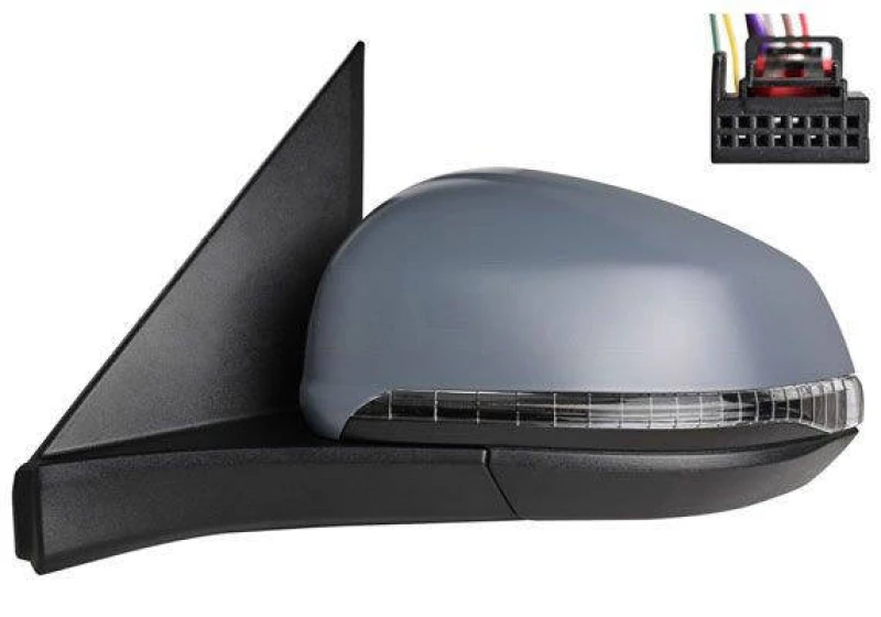 Image of ALKAR 9239766 Wing mirror Left, Electric, with Peripheral Lighting, primed Outside Mirror (50)