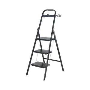 image of Abru 3 Tread Slim Step Stool with Tray