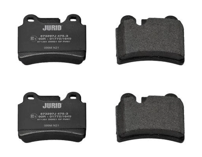 Image of JURID 573297J Brake pad set prepared for wear warning indicator, without accessories Brake Pad Set,disc brake (402)