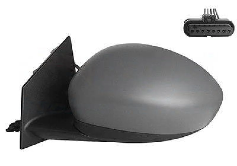 Image of VAN WEZEL 1648807 Wing mirror * HAGUS * Left, Heatable, primed Outside Mirror (50)