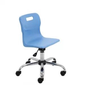 image of TC Office Titan Swivel Junior Chair with Castors, Sky Blue