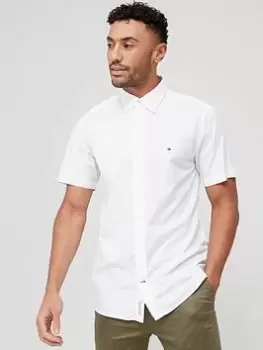 Image of Tommy Hilfiger Soft Cotton Short Sleeve Shirt - White, Size L, Men