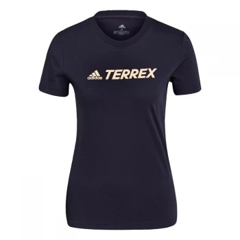 Image of adidas Terrex Classic Logo T-Shirt Womens - Legend Ink