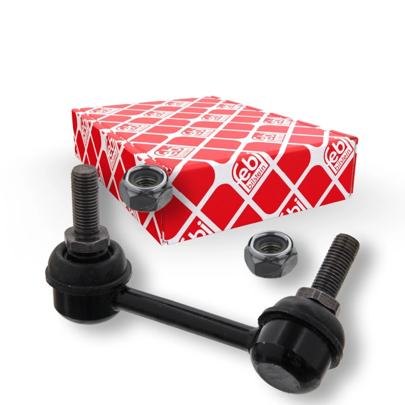 Image of FEBI BILSTEIN 34714 Anti-roll bar link OE Turbo NEW, Rear Axle Left Steel Link Stabiliser (3229)