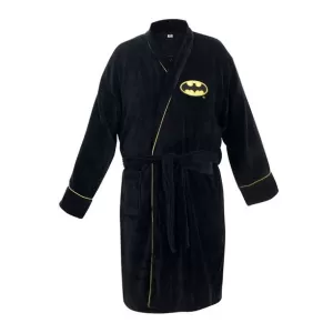 image of Classic Batman (DC Comics) Unisex Fleece Dressing Gown Black