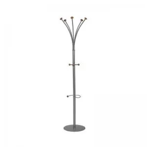 image of Classic Silver Steel Office Coat Stand