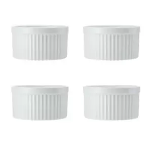 image of Chalk Porcelain Ramekins, Set of 4, 9.5cm, White