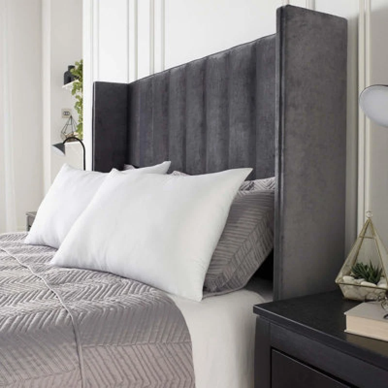 Image of OHS OHS 2 Pack Pillows Hotel Quality Bounce Back Filled Plump in White White One Size Unisex 5018626042620