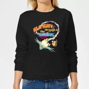Image of Marvel Guardians Of The Galaxy Milano Stars Womens Sweatshirt - Black - L - Black