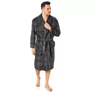 Image of Light and Shade Portfolio Dressing Gown Mens - Grey