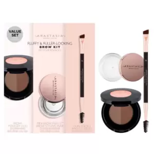 image of Anastasia Beverly Hills Fluffy and Fuller Looking Brow Kit (Various Shades) - Soft Brown