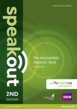 Image of Speakout Pre-Intermediate 2nd Edition Students Book with-ROM and MyEnglishLab Access Code Pack by Antonia Clare
