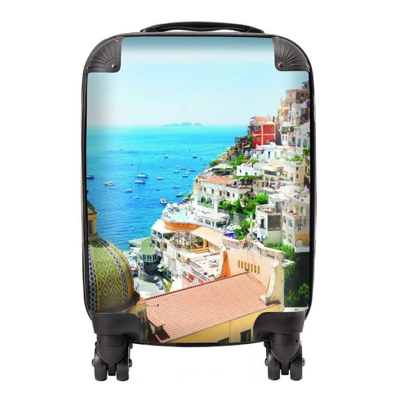 Image of Warren Reed - Designer Positano With Flowers, Italy Suitcase in Green Size: Large Green Unisex Large