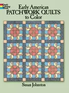 Image of early american patchwork quilts to color
