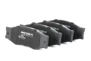 Image of RIDEX Brake pad set Front Axle 402B0721 Brake pads,Brake pad set, disc brake NISSAN,LDV,PICK UP (D22),PICK UP (D21),TERRANO I (WD21),Serena (C23)