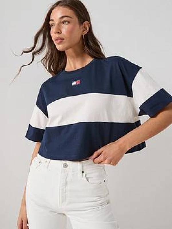 Image of Tommy Jeans Womens Oversized T-Shirt - Blue Female 16