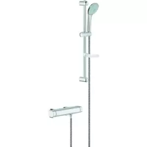 image of Grohe - Set Grohtherm 2000 Thermostatic shower mixer 1/2' with shower set, Chrome (34195001)