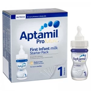 Image of Aptamil ProFutura 1 First Baby Milk Formula Starter Pack From Birth 6x70ml