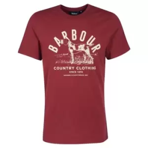 Image of Barbour Country Clothing T-Shirt - Red