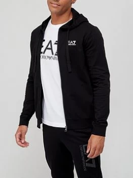 Image of Emporio Armani EA7 Core ID Logo Zip Through Hoodie Black Size 2XL Men