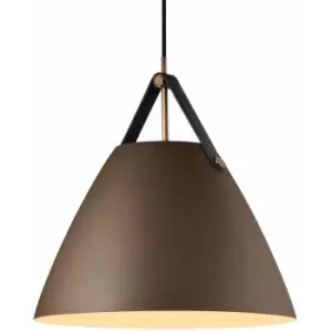 image of Nordlux Strap 36cm Dome Pendant Ceiling Light Beige, E27