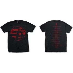 Image of The Cure - Eastern Red Logo Unisex Large T-Shirt - Black