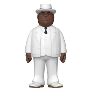 Image of Notorious B.I.G. Vinyl Gold Figure Biggie Smalls White Suit 13 cm