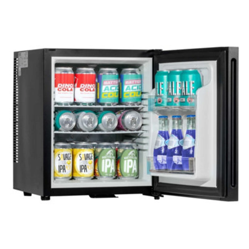 Image of Baridi 25L Ultra Quiet Drinks & Wine Mini Cooler Fridge With LED Light, Black - Dh57