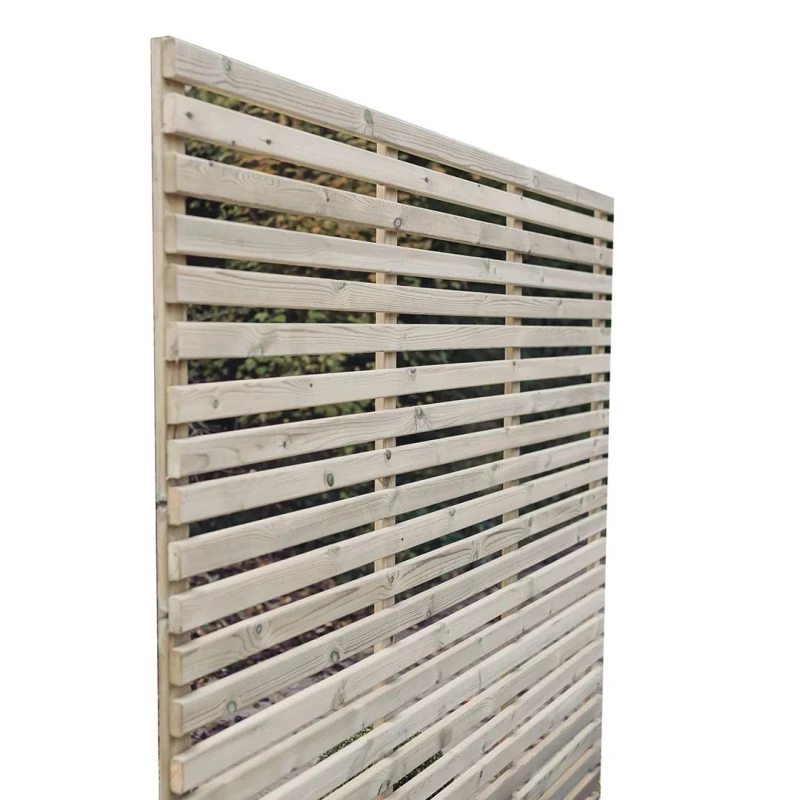 Image of Churnet Valley Garden Furniture Ltd Multi Pack of 2 - Contemporary Fence Panel - H180cm - Fully Assembled in Brown Size: 2 Pack Brown Unisex 2 Pack