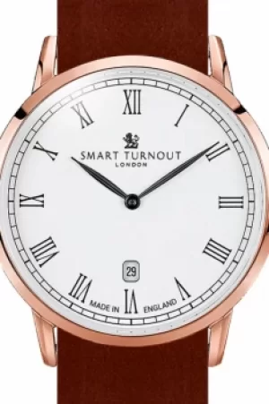 image of Smart Turnout Brunel Quartz Watch With an Oak Leather Strap