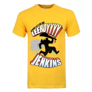 Image of Grindstore Mens Alright Let Do This Leeroy Jenkins T-Shirt (L) (Yellow)
