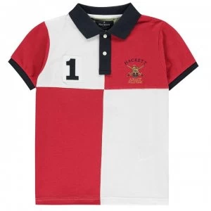 image of Hackett Hacket Army Polo - Red/White 2AH