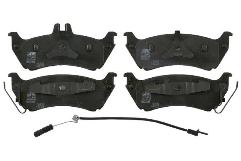 Image of SWAG 10 91 6436 Brake pad set Rear Axle, incl. wear warning contact, with piston clip Brake Pad Set,disc brake (402)