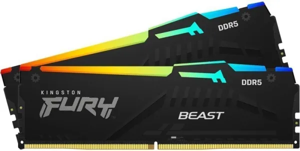Image of Kingston FURY Beast RGB 16GB 5600MHz DDR5 CL36 DIMM Memory - AMD Expo
