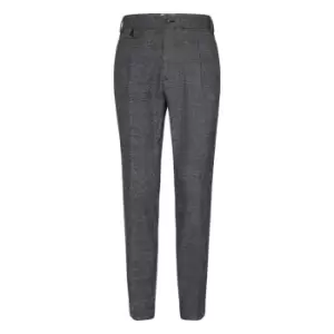 Image of Calvin Klein Tapered Fit Check Trousers - Grey