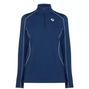 image of Ziener Jemi Zip Fleece Top Womens - Blue