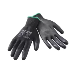 Image of Scan XMS21PUGLO10 Black PU Gloves (10 Pairs)
