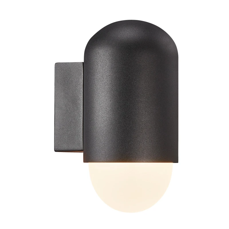 Image of Nordlux Modern Outdoor Wall Light Black Aluminium E27 Weatherproof - Mains Powered, IP54 Black Unisex