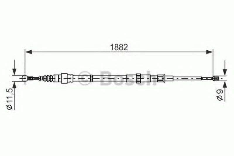 Image of Handbrake cable Bosch 1 987 482 193