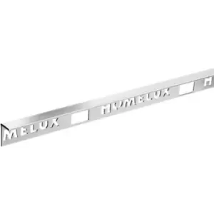 image of Homelux 10mm Straight Edge Tile Trim - Stainless Steel Effect - 1.83m