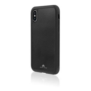 image of Black Rock - Robust Real Leather Cover for Apple iPhone XS, black