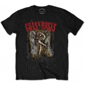 Image of Guns N Roses Sketched Cherub Mens Black T Shirt: Large