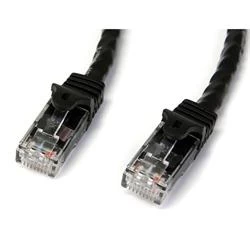 image of StarTech.com 50ft Black Gigabit Snagless RJ45 UTP Cat6 Patch Cable