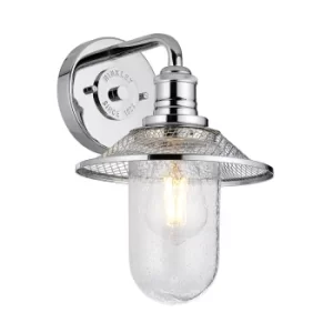 Image of Hinkley Rigby 1 Light Wall Light Polished Chrome IP44