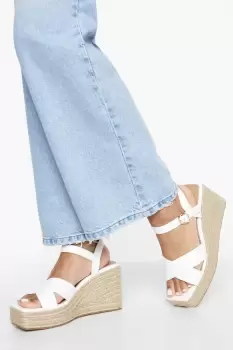 Image of Square Toe Crossover Wedge